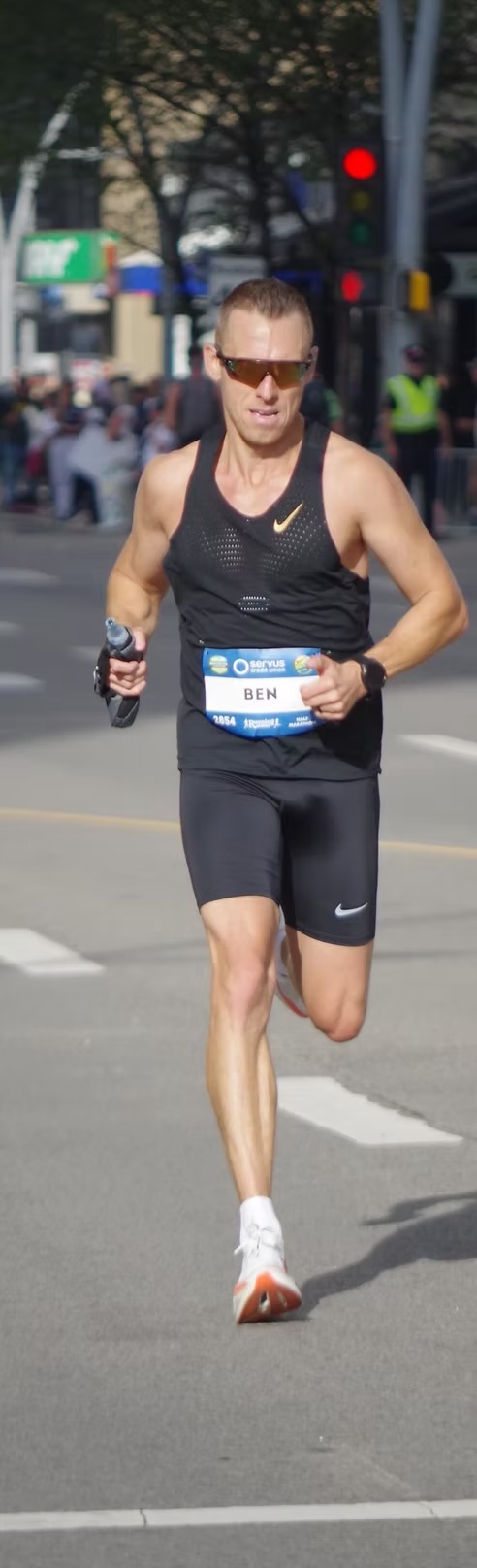 Ben Jansen competing in a road race