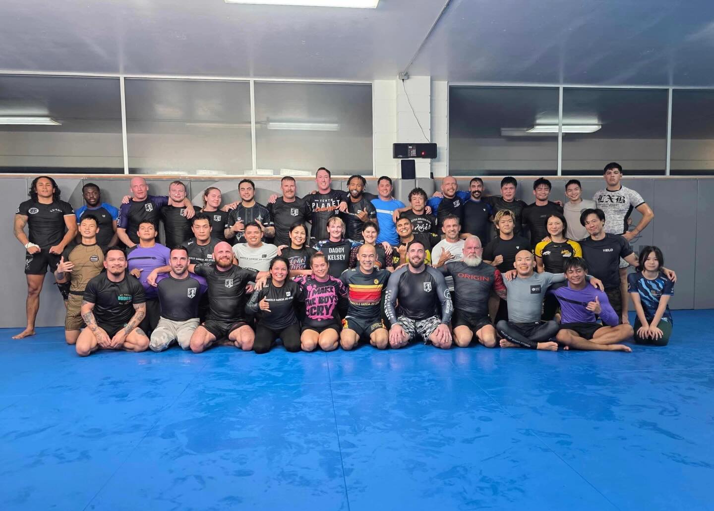 The Fort team with Marcelo Garcia and fellow students after training at his Hawaii academy